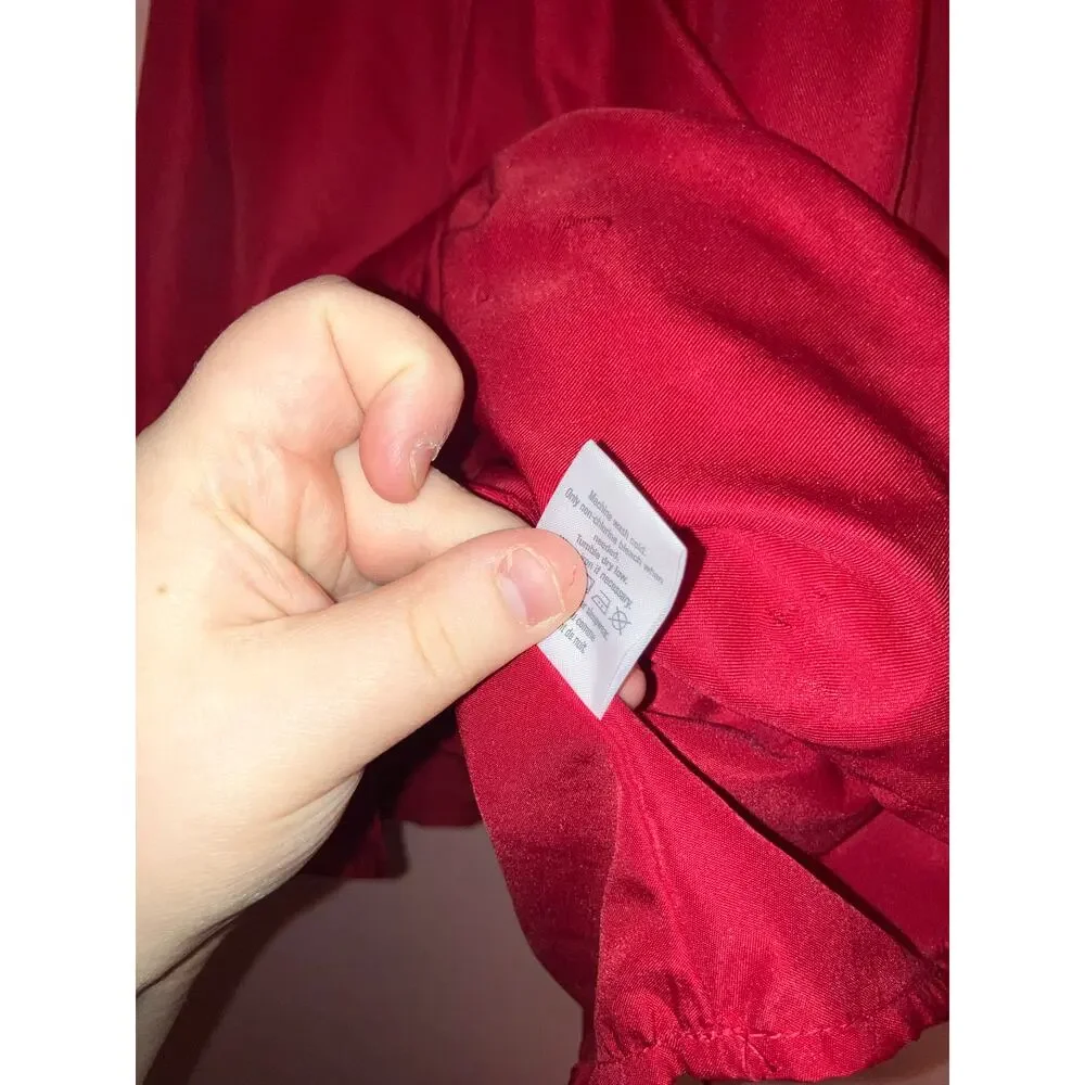 Gymboree Red Tiered Flutter Sleeve Dress Size 10